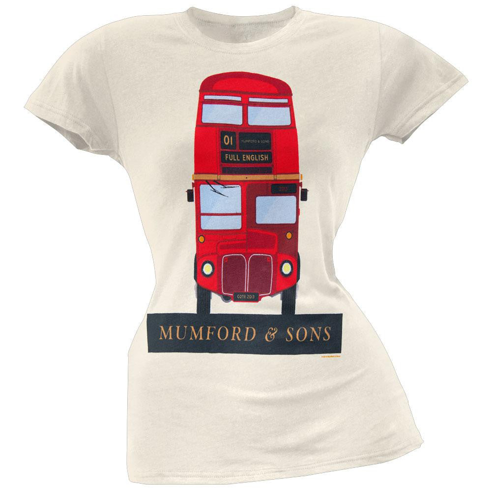 Mumford & Sons - Full English 2013 Tour Juniors T-Shirt Juniors T-Shirts Mumford & Sons MD Off-White 