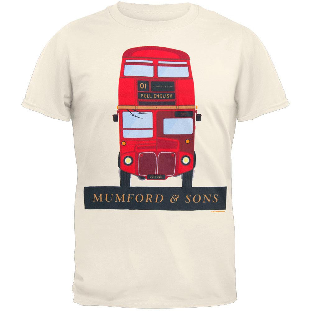 Mumford & Sons - Full English 2013 Tour Soft T-Shirt Men's T-Shirts Mumford & Sons SM Off-White 
