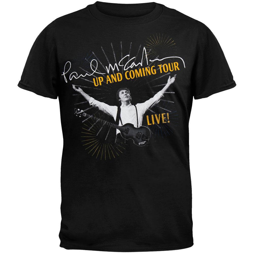 Paul McCartney - Fireworks 2010 Raleigh Tour Soft T-Shirt Men's T-Shirts Paul McCartney LG Black 