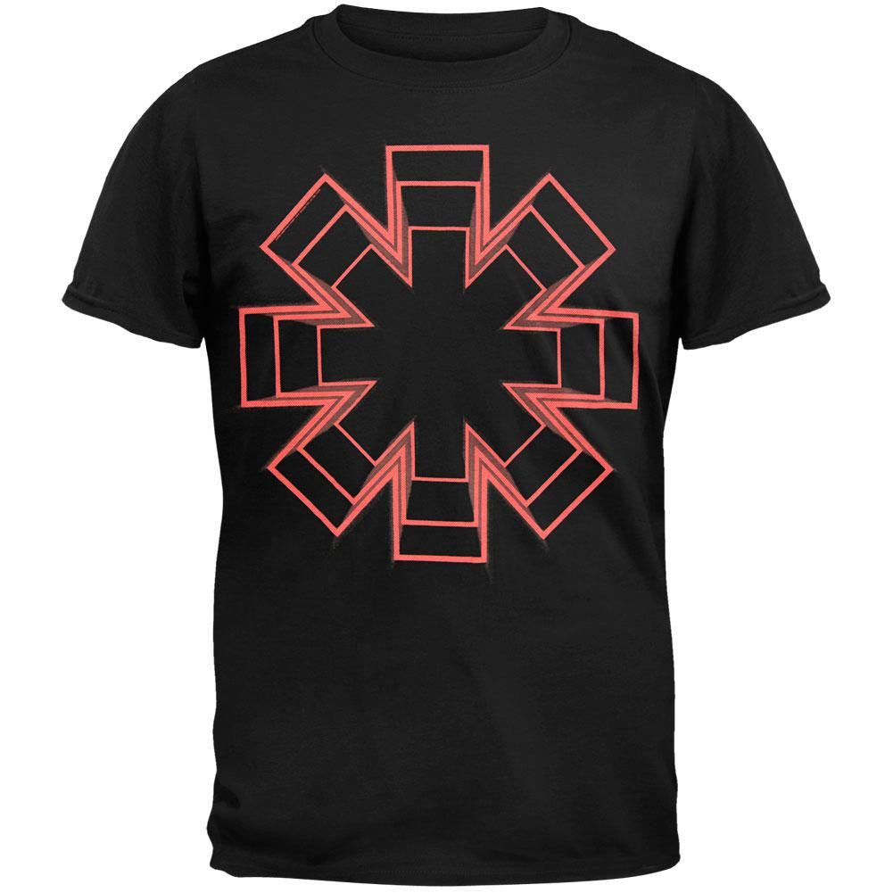 Red Hot Chili Peppers - Live Floor Asterick T-Shirt Men's T-Shirts Red Hot Chili Peppers SM Black 