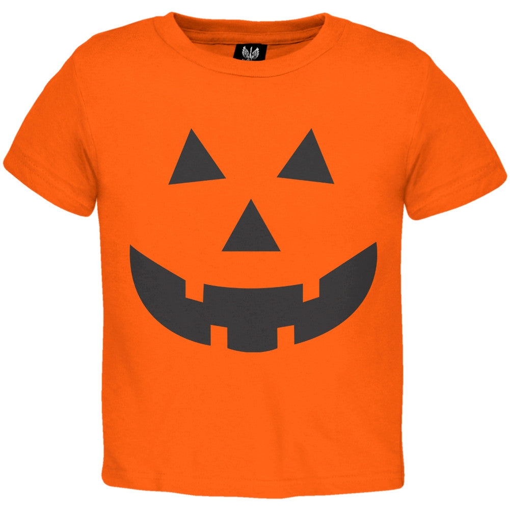 Jack-O-Lantern Face Toddler T-Shirt Toddler T-Shirts Old Glory   