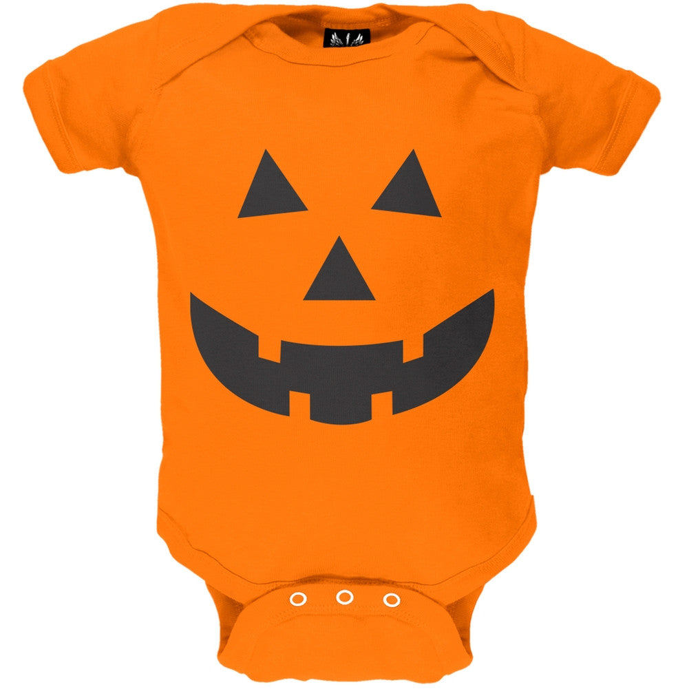 Halloween Jack-O-Lantern Face Baby One Piece Baby One Piece Old Glory   