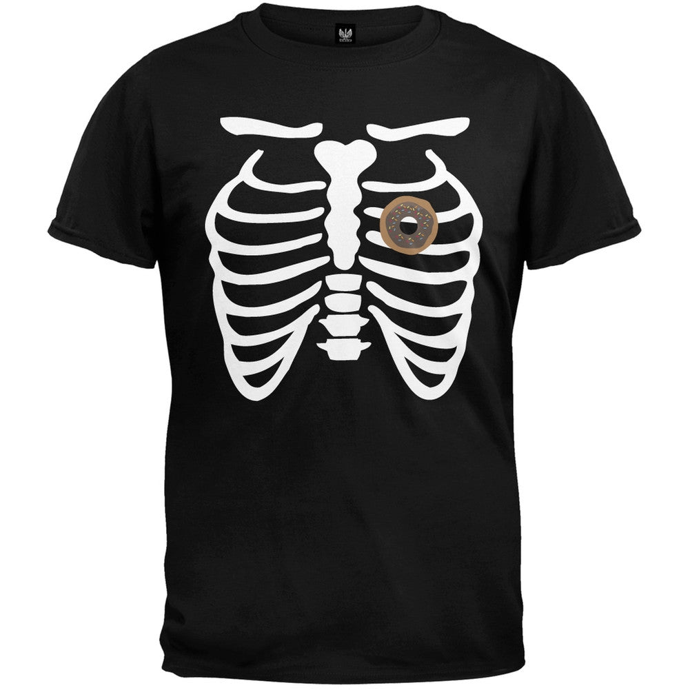 Halloween Donut Heart Skeleton Costume T-Shirt Men's T-Shirts Old Glory   