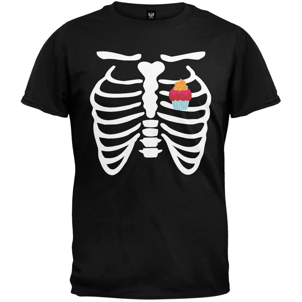 Halloween Cupcake Heart Skeleton Costume T-Shirt Men's T-Shirts Old Glory   