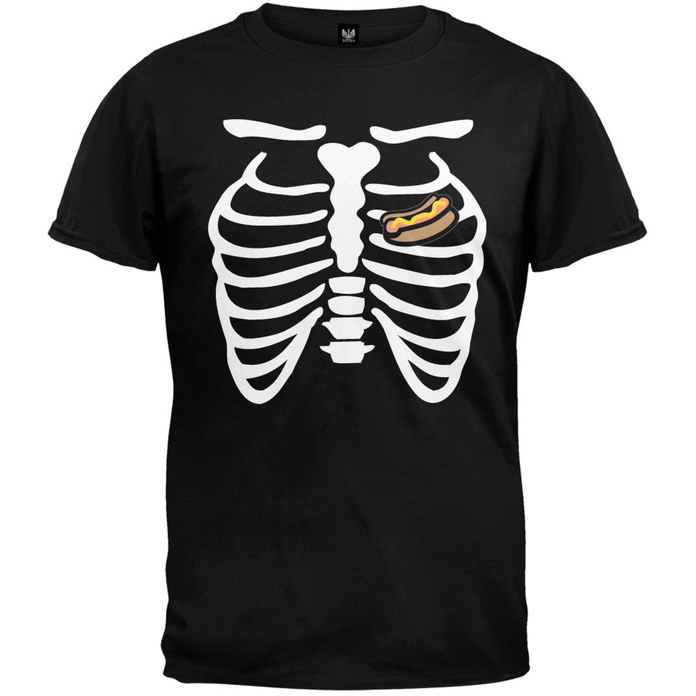 Hot Dog Heart Skeleton Costume T-Shirt Men's T-Shirts Old Glory   