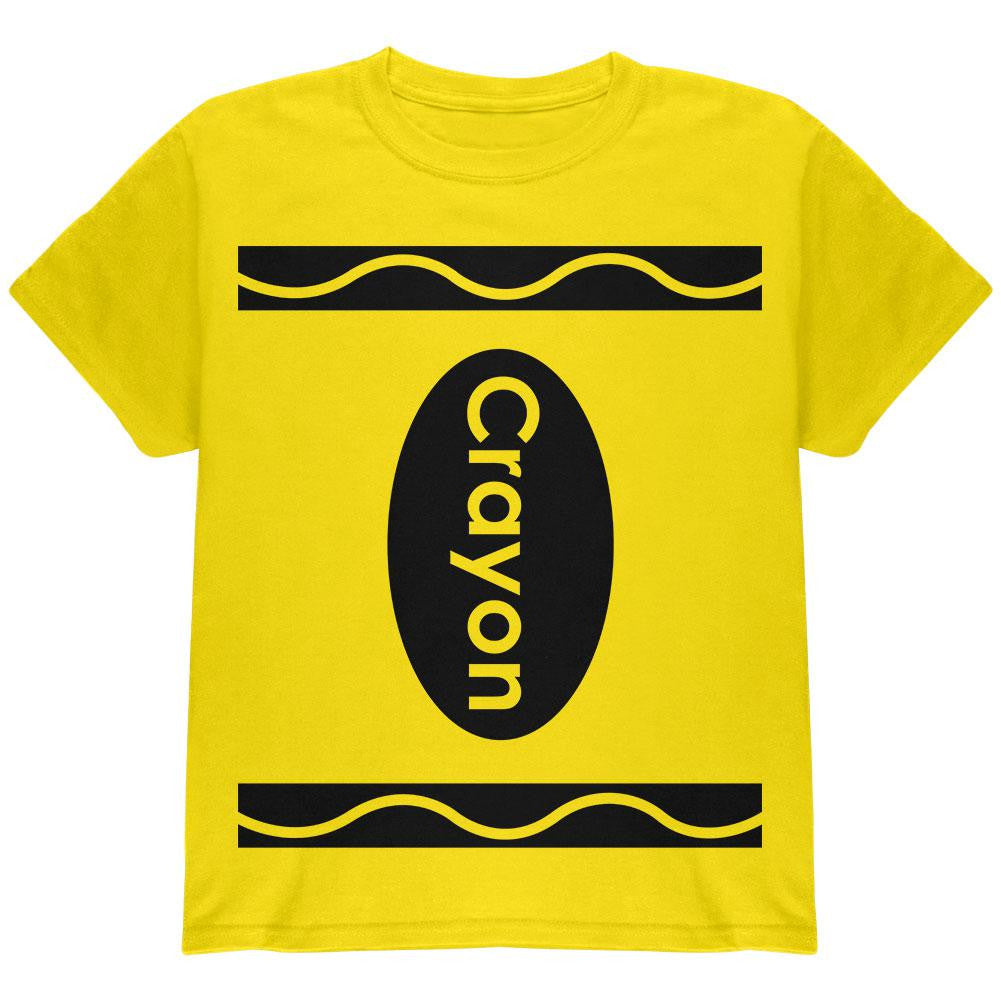 Halloween Crayon Costume Youth Yellow T-Shirt Youth T-Shirts Old Glory LG Yellow 