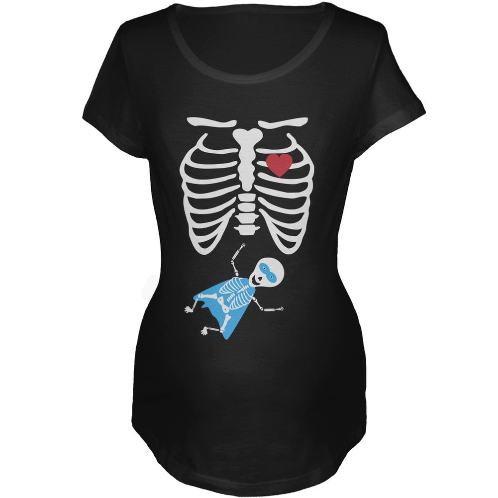 Superhero Baby Skeleton Women's Maternity Costume T-Shirt Maternity T-Shirts Old Glory   