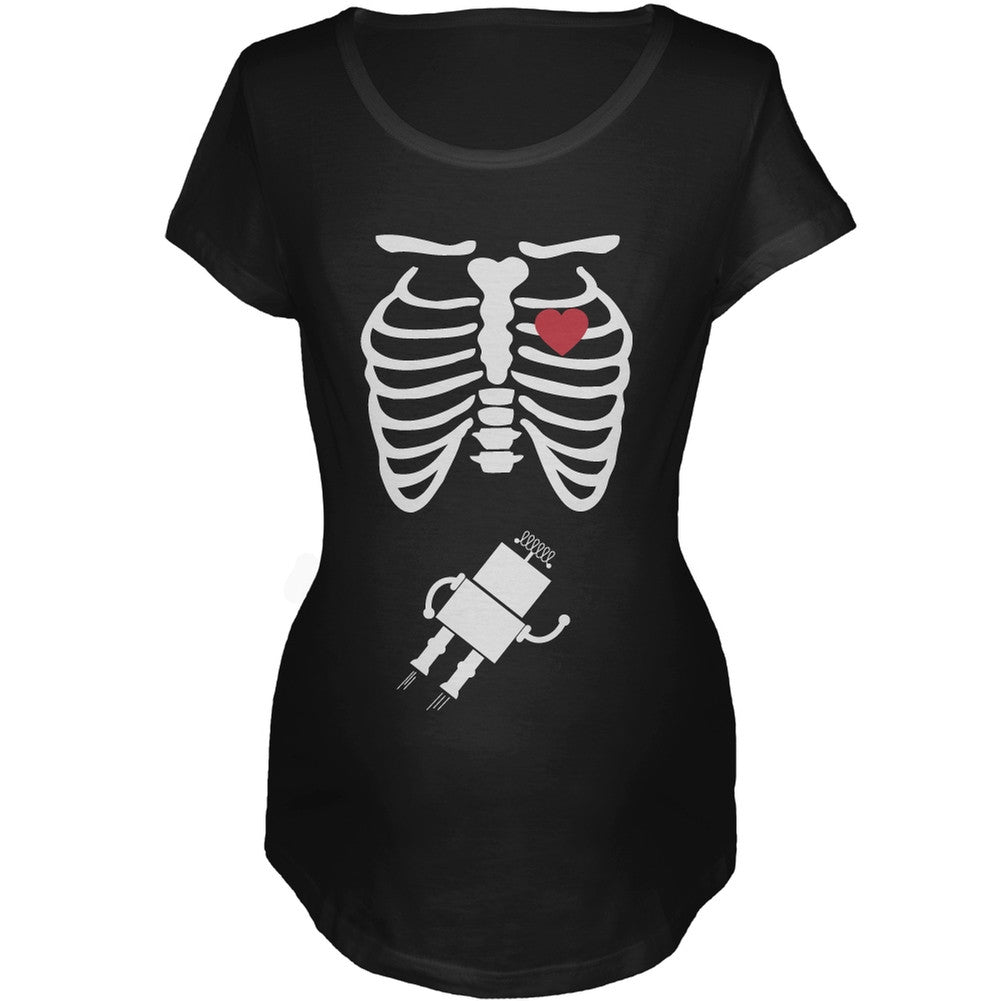 Robot Baby Skeleton Women's Maternity Costume T-Shirt Maternity T-Shirts Old Glory   