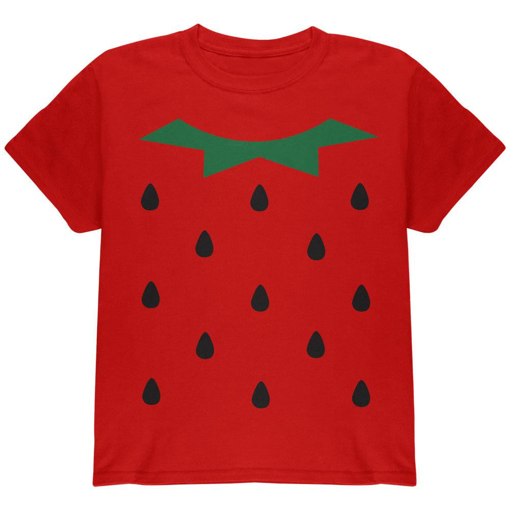 Halloween Strawberry Costume Youth T-Shirt Youth T-Shirts Old Glory LG Red 