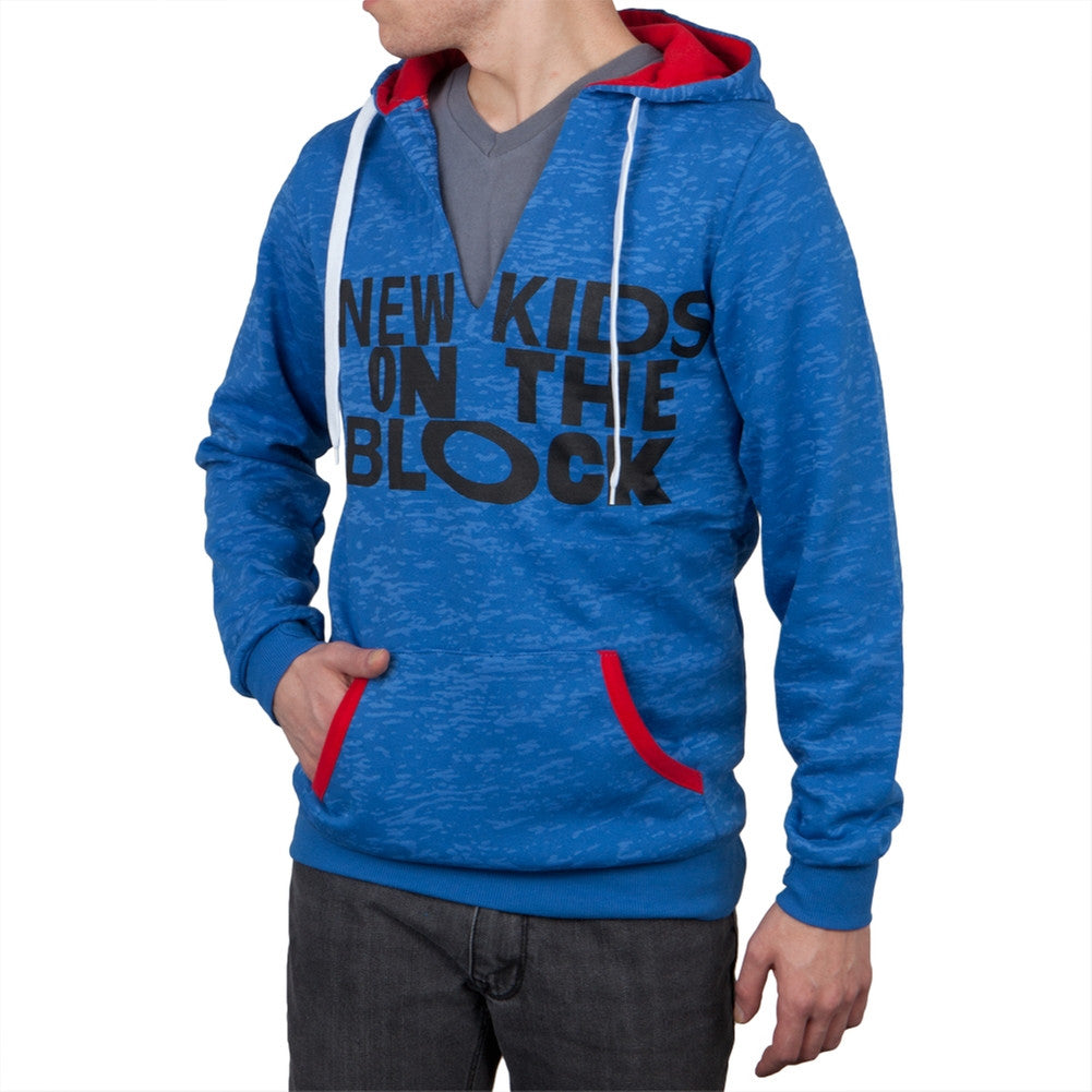 New Kids On The Block - Blue V-Neck Fashion Hoodie Men's Hoodies New Kids On The Block   