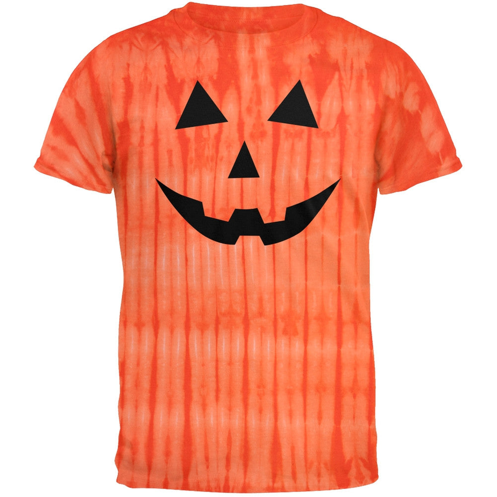 Halloween Jack-O-Lantern Classic Face Tie Dye T-Shirt Men's T-Shirts Old Glory   