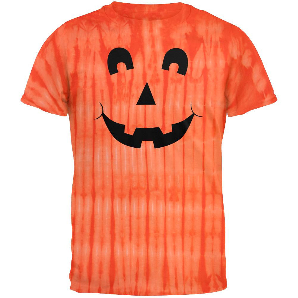 Halloween Jack-O-Lantern Excited Face Tie Dye T-Shirt Men's T-Shirts Old Glory   