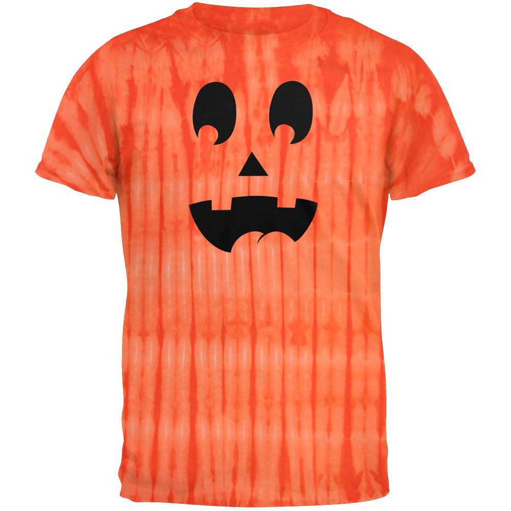 Halloween Jack-O-Lantern Surprised Face Tie Dye T-Shirt Men's T-Shirts Old Glory   