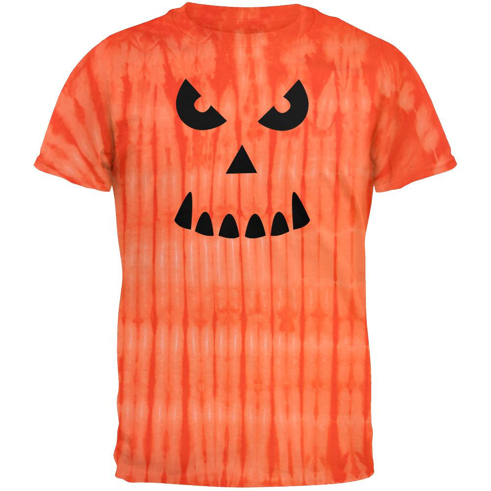 Halloween Jack-O-Lantern Spooky Face Tie Dye T-Shirt Men's T-Shirts Old Glory   