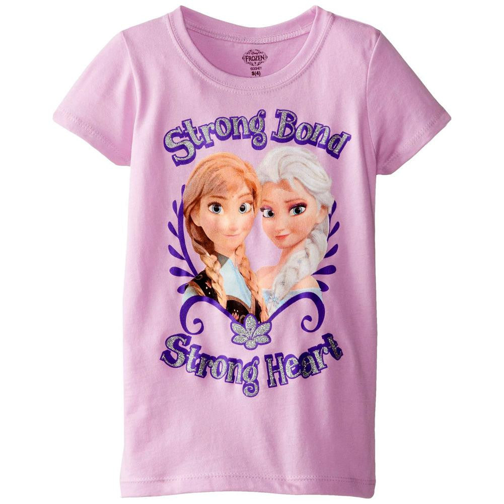 Frozen - Strong Bond Strong Heart Girls Juvy T-Shirt Juvenile T-Shirts Frozen J4 Purple 