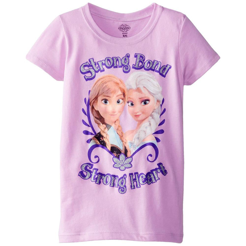 Frozen - Strong Bond Strong Heart Girls Youth T-Shirt Youth T-Shirts Frozen MD Purple 