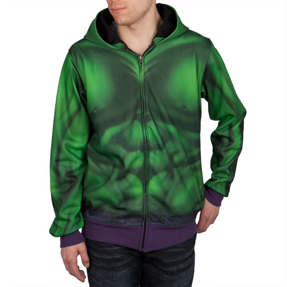 Incredible Hulk - Buff Hulk Sublimated Costume Zip Hoodie – Old Glory