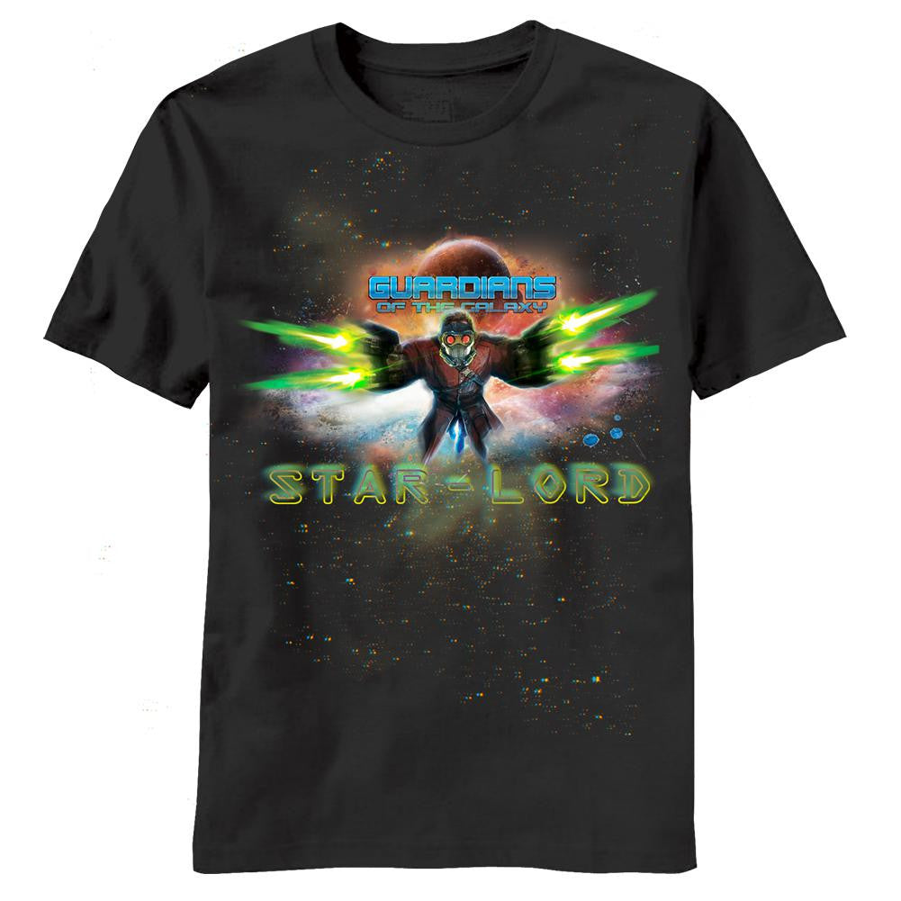 Guardians of the Galaxy - Star T-Shirt Men's T-Shirts Guardians Of The Galaxy SM Black 