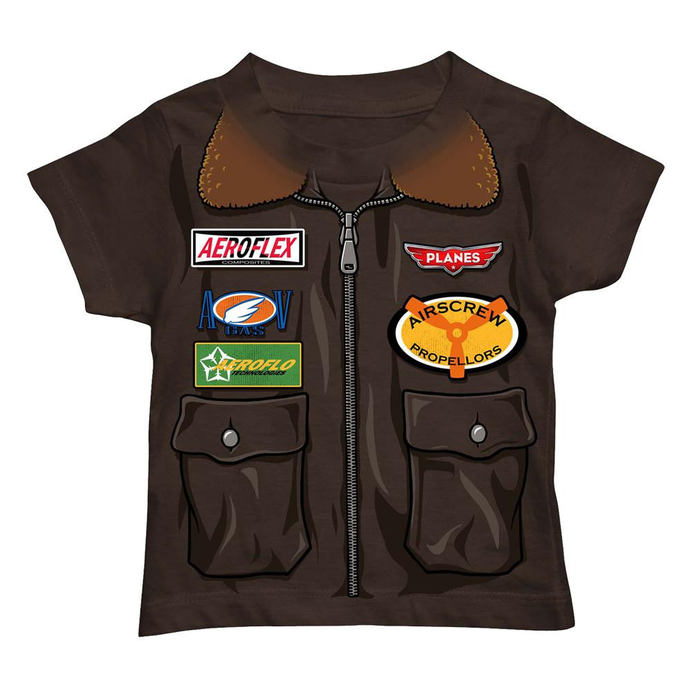 Planes - Flyer Jacket Toddler Costume T-Shirt Toddler T-Shirts Planes 2T Brown 