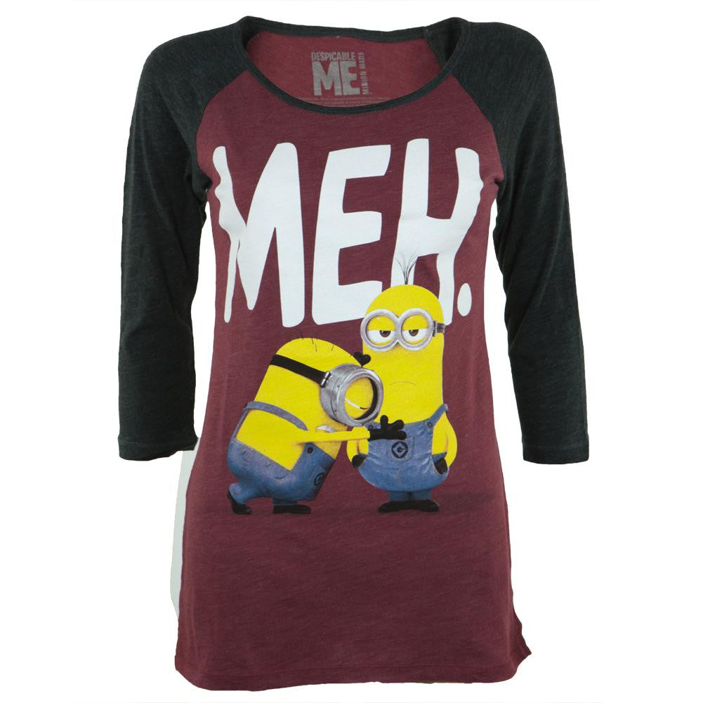 Despicable Me - Push Me Juniors Raglan Juniors Raglans Despicable Me   