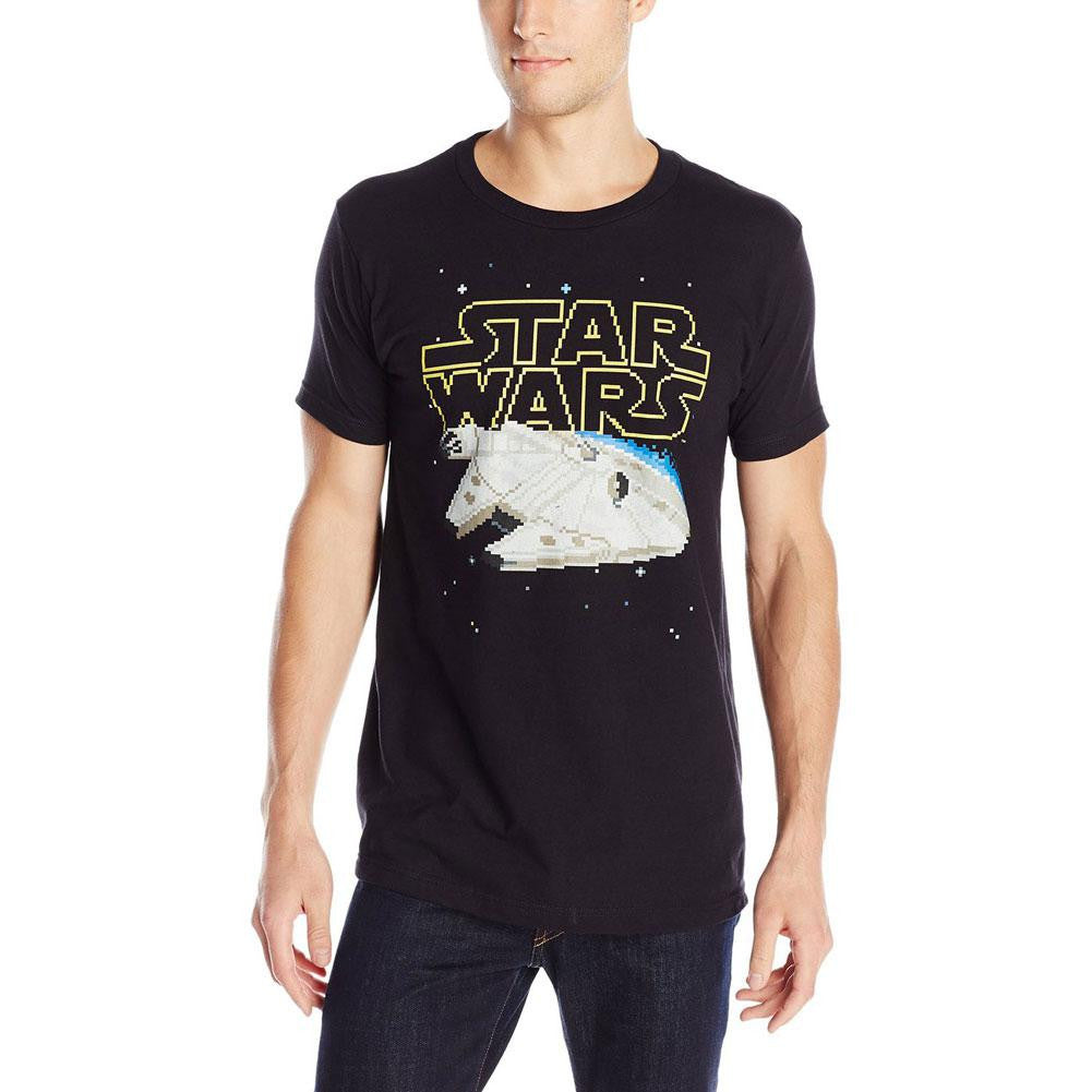 Star Wars - Falcon Squared Soft T-Shirt Men's T-Shirts Star Wars SM Black 