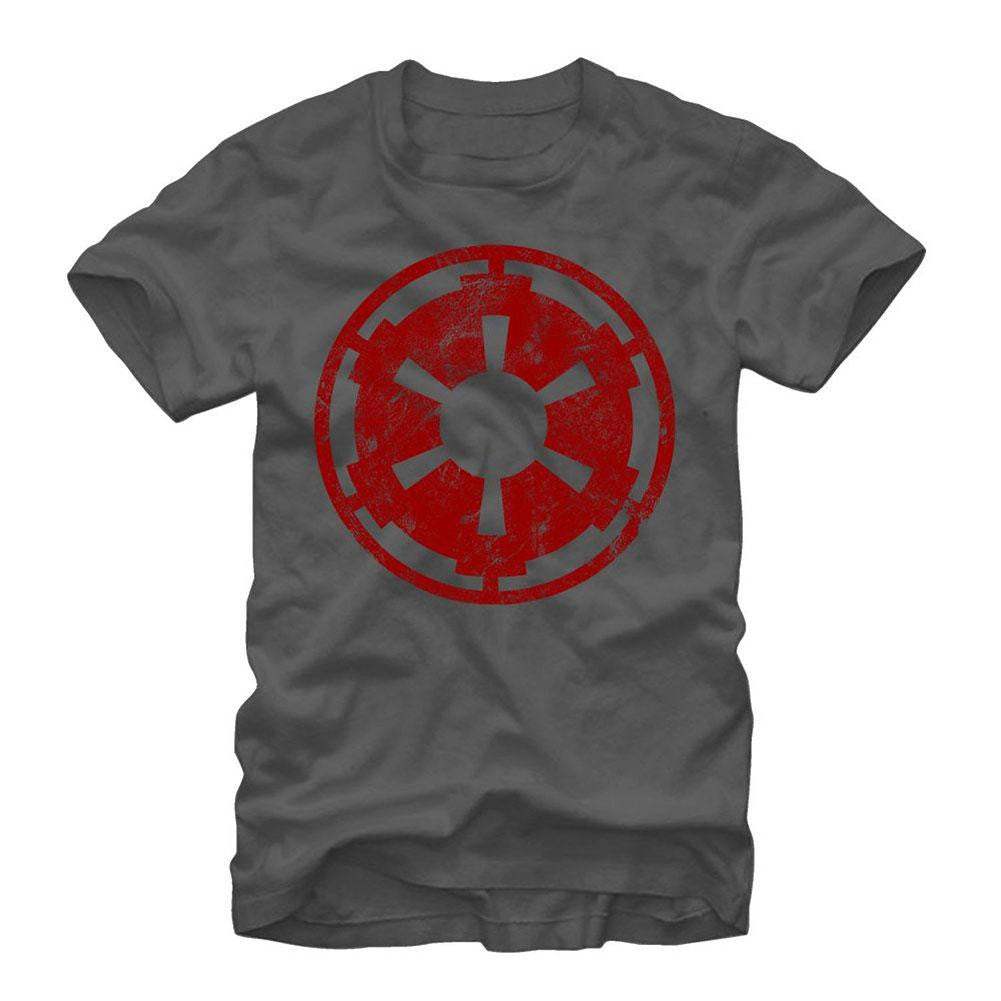 Star Wars - Empire Emblem Adult T-Shirt Men's T-Shirts Star Wars SM Grey 