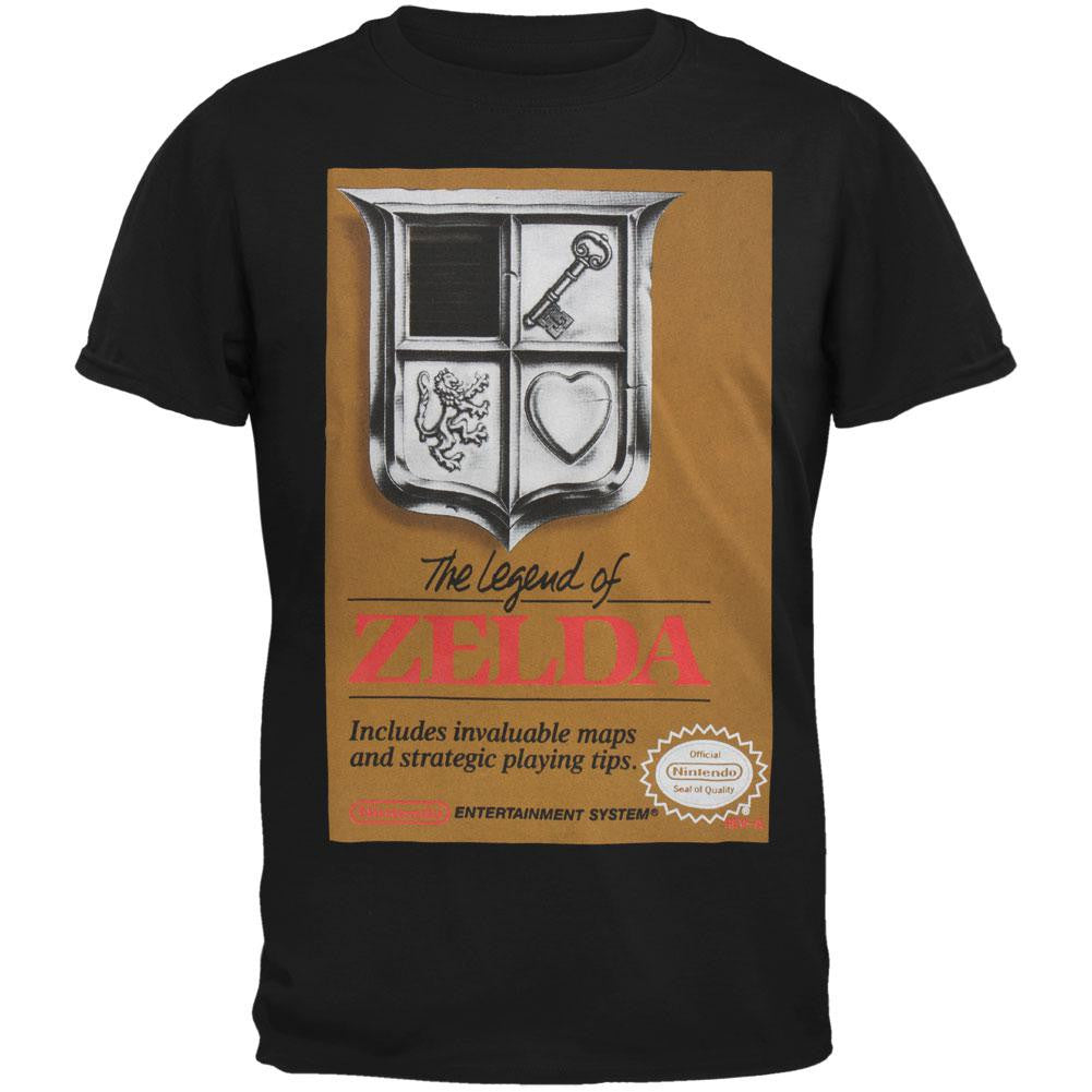 Nintendo - Distressed Legend of Zelda Cover T-Shirt Men's T-Shirts Nintendo SM Black 