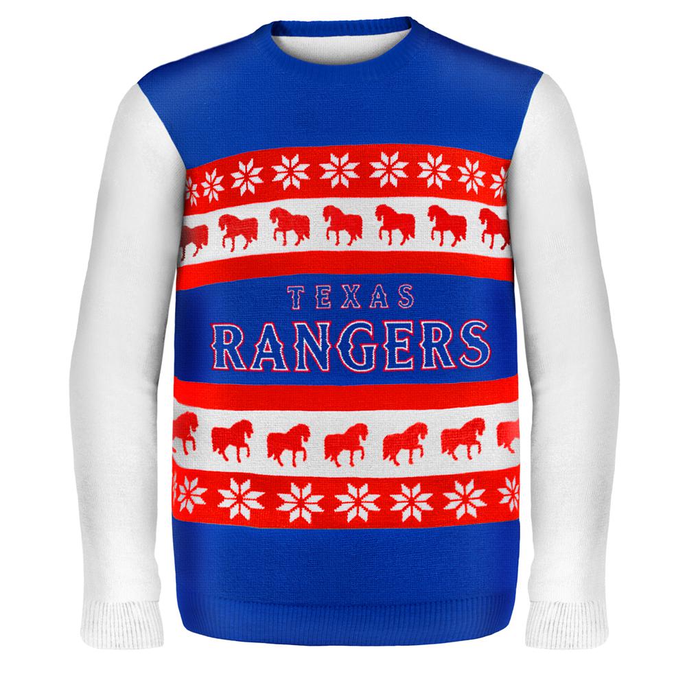 Texas Rangers - One Too Many Ugly Christmas Sweater Men's Sweaters Texas Rangers 2XL Blue 