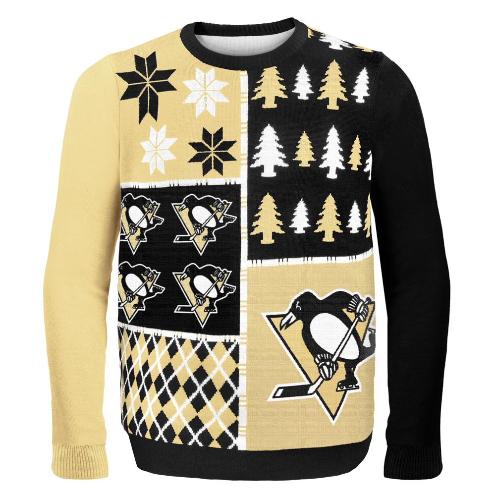 Pittsburgh Penguins - Busy Block Ugly Christmas Sweater Men's Sweaters Pittsburgh Penguins 2XL Black 