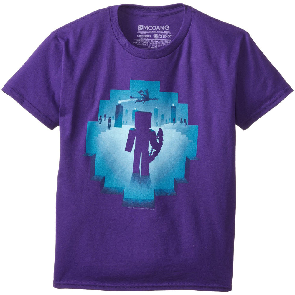 Minecraft - Eye of Ender Youth T-Shirt Youth T-Shirts Minecraft YSM Purple 