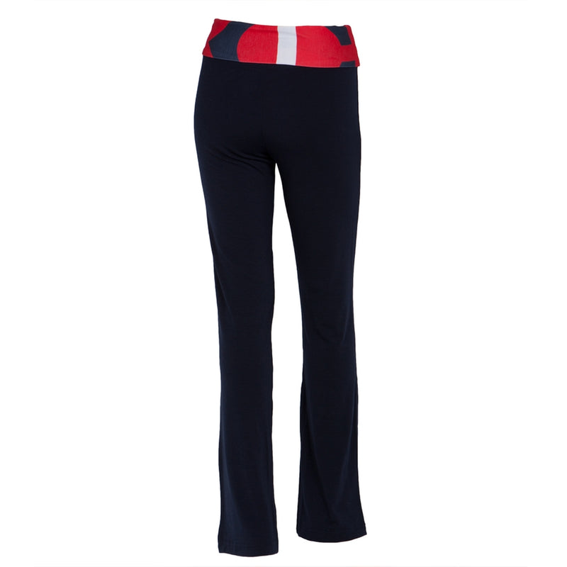 Minnesota Twins - Flip Down Waistband Logo Juniors Yoga Pants Women's Yoga Pants Minnesota Twins   