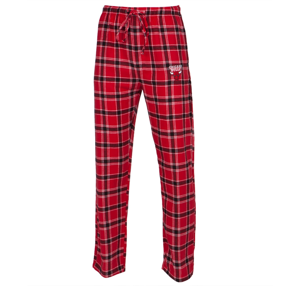 Chicago Bulls - Logo Plaid Lounge Pants Men's Sleepwear Chicago Bulls 2XL Red 