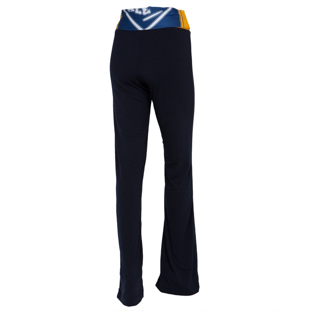 Buffalo Sabres - Flip Down Waistband Logo Juniors Yoga Pants Women's Yoga Pants Buffalo Sabres   