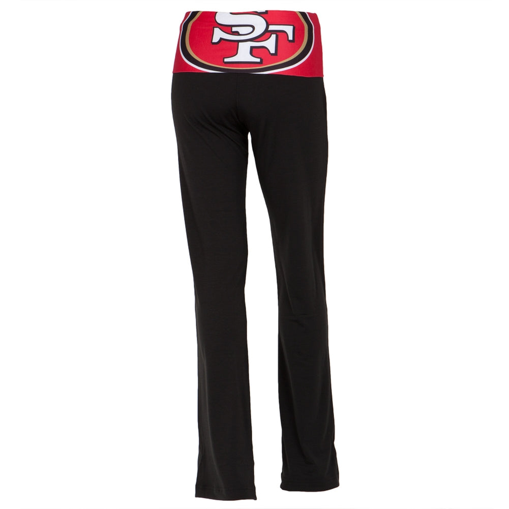 San Francisco 49ers - Flip Down Waistband Logo Juniors Yoga Pants Women's Yoga Pants San Francisco 49ers   