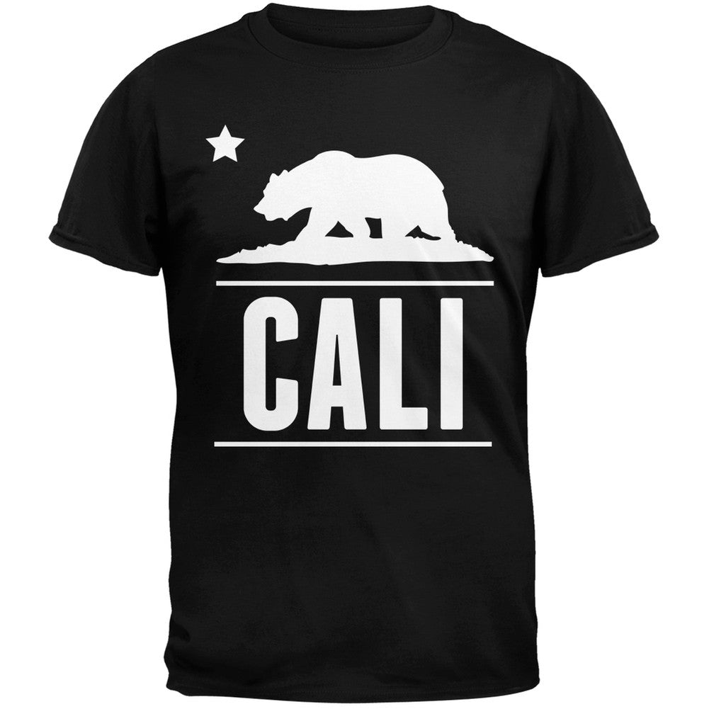 California Republic Cali Black T-Shirt Men's T-Shirts Old Glory   