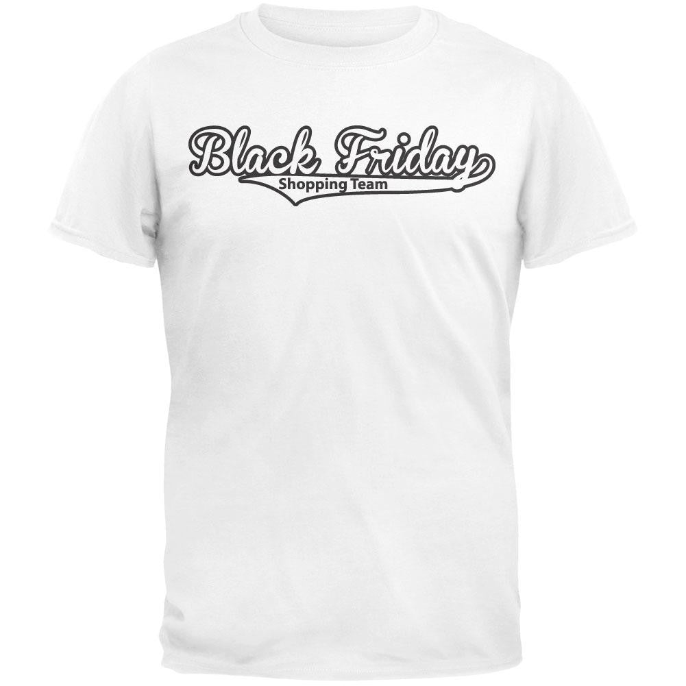 Black Friday Shopping Team White T-Shirt Men's T-Shirts Old Glory 2XL White 