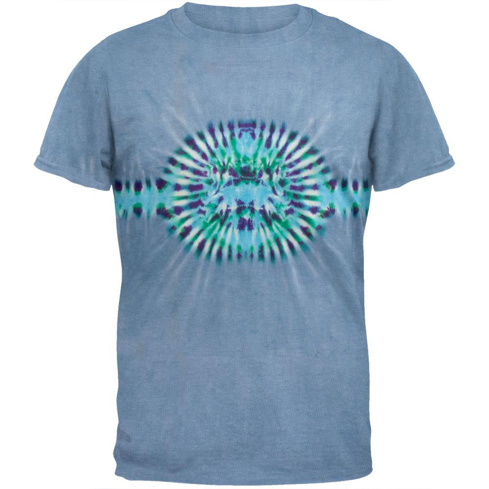 Medallion Tie Dye T-Shirt Men's T-Shirts Old Glory LG Blue 