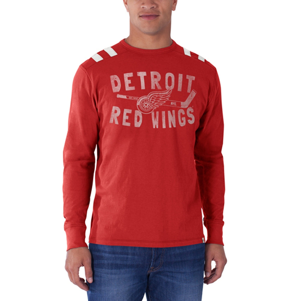 A1 Vintage Detroit Red Wings NHL Long Sleeve Shirt Adult Large