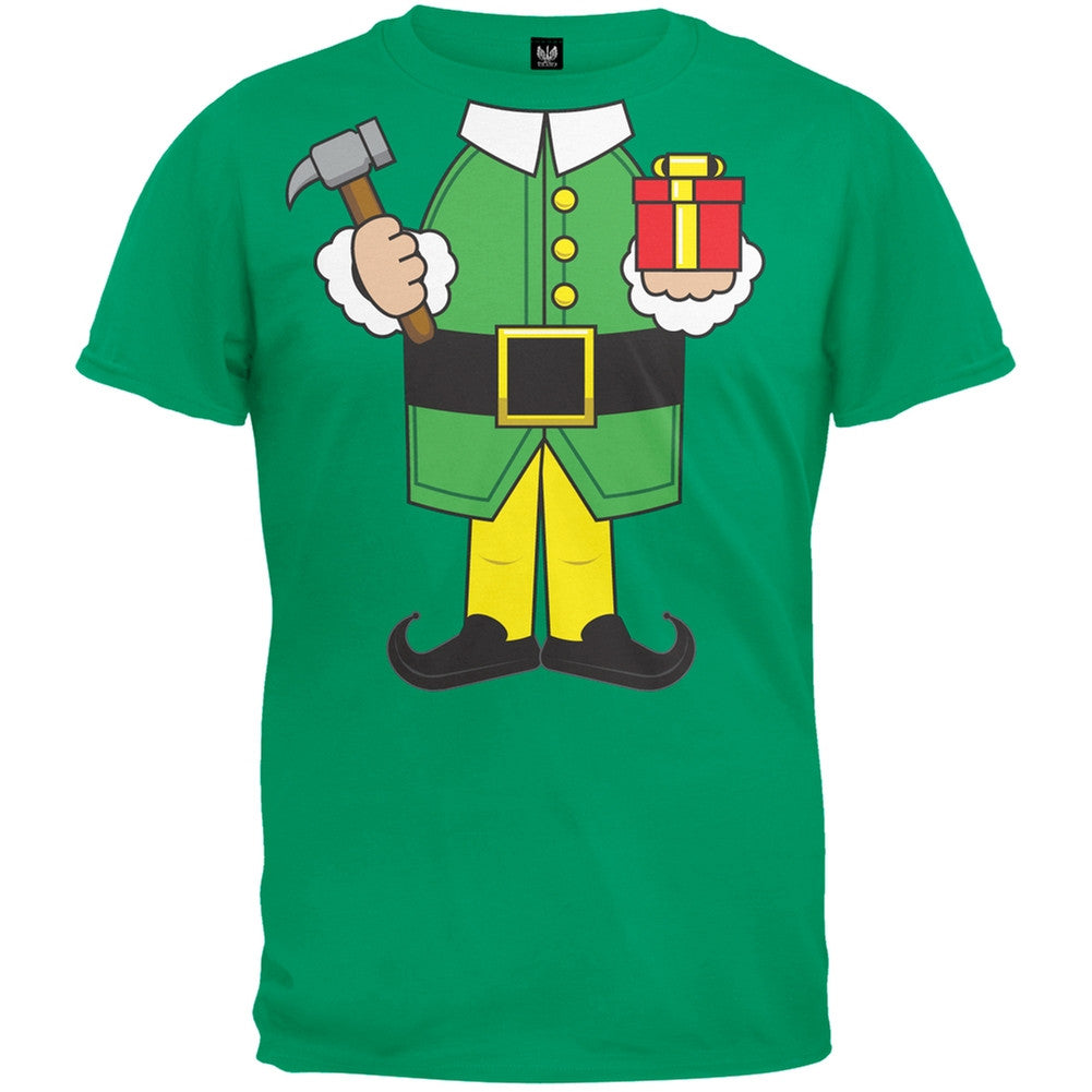 Christmas Elf Body Mens Costume T Shirt Men's T-Shirts Old Glory   