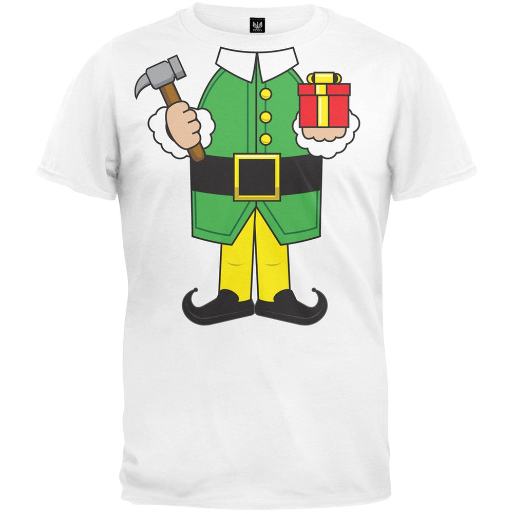 Christmas Elf Body Mens Costume T Shirt Men's T-Shirts Old Glory   