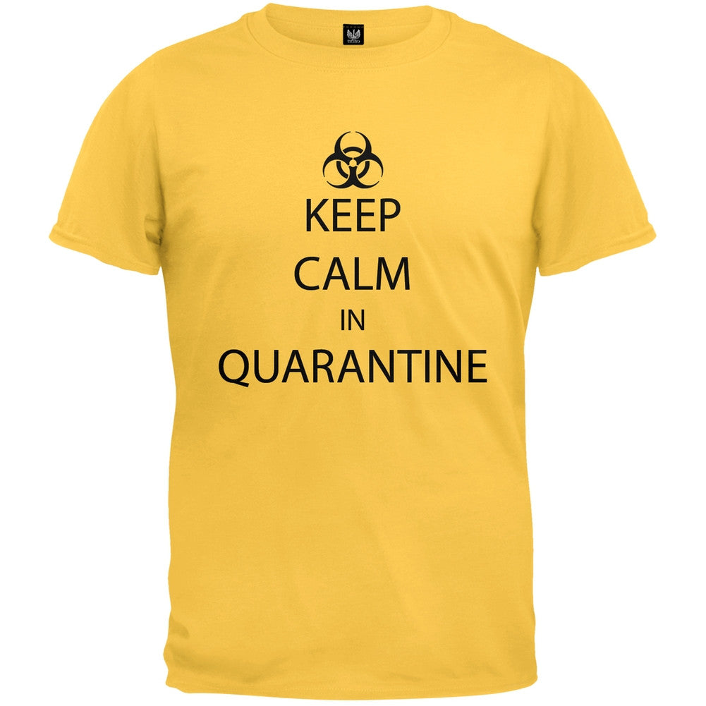 Keep Calm In Quarantine Black T-Shirt Men's T-Shirts Old Glory   