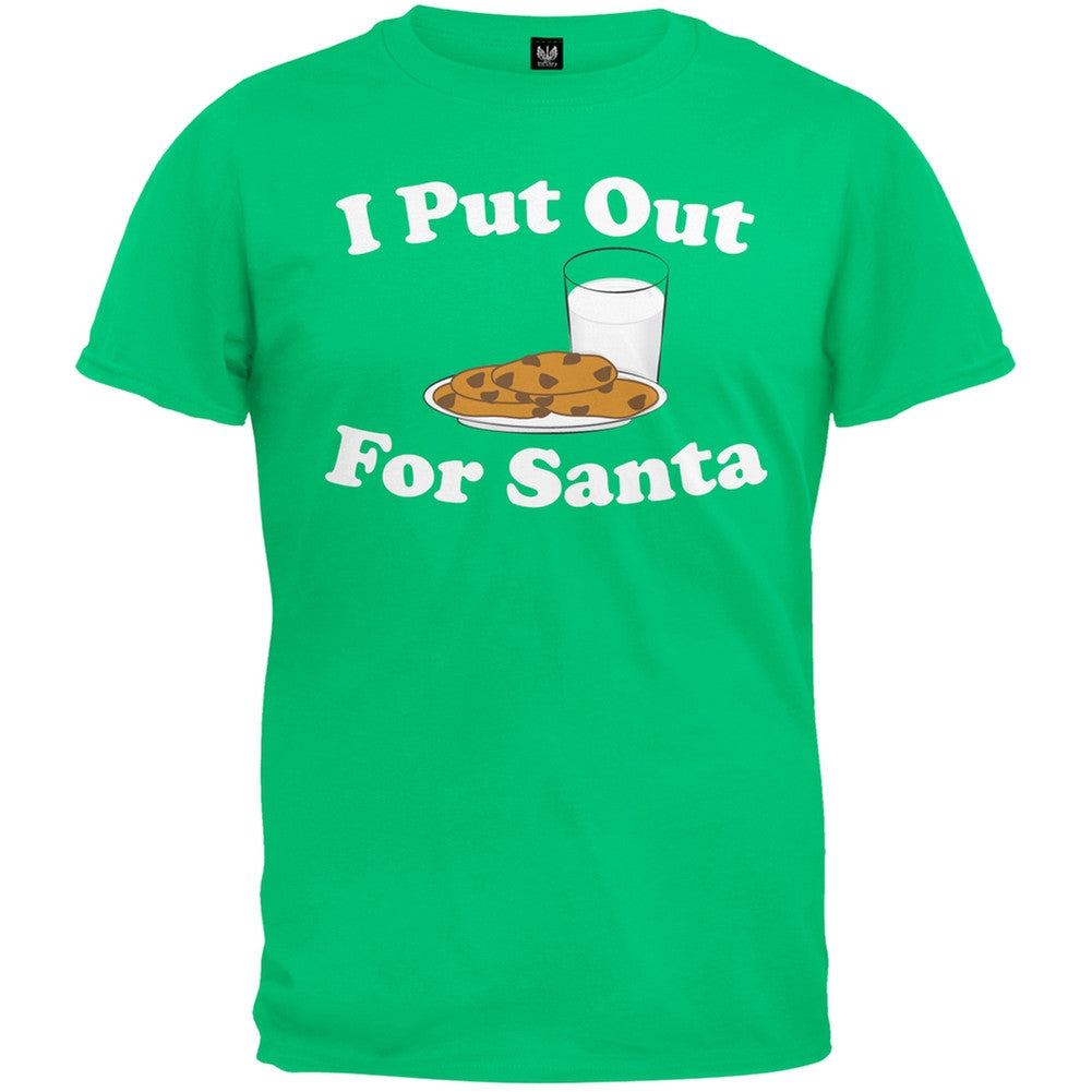 I Put Out For Santa Black T-Shirt Men's T-Shirts Old Glory   