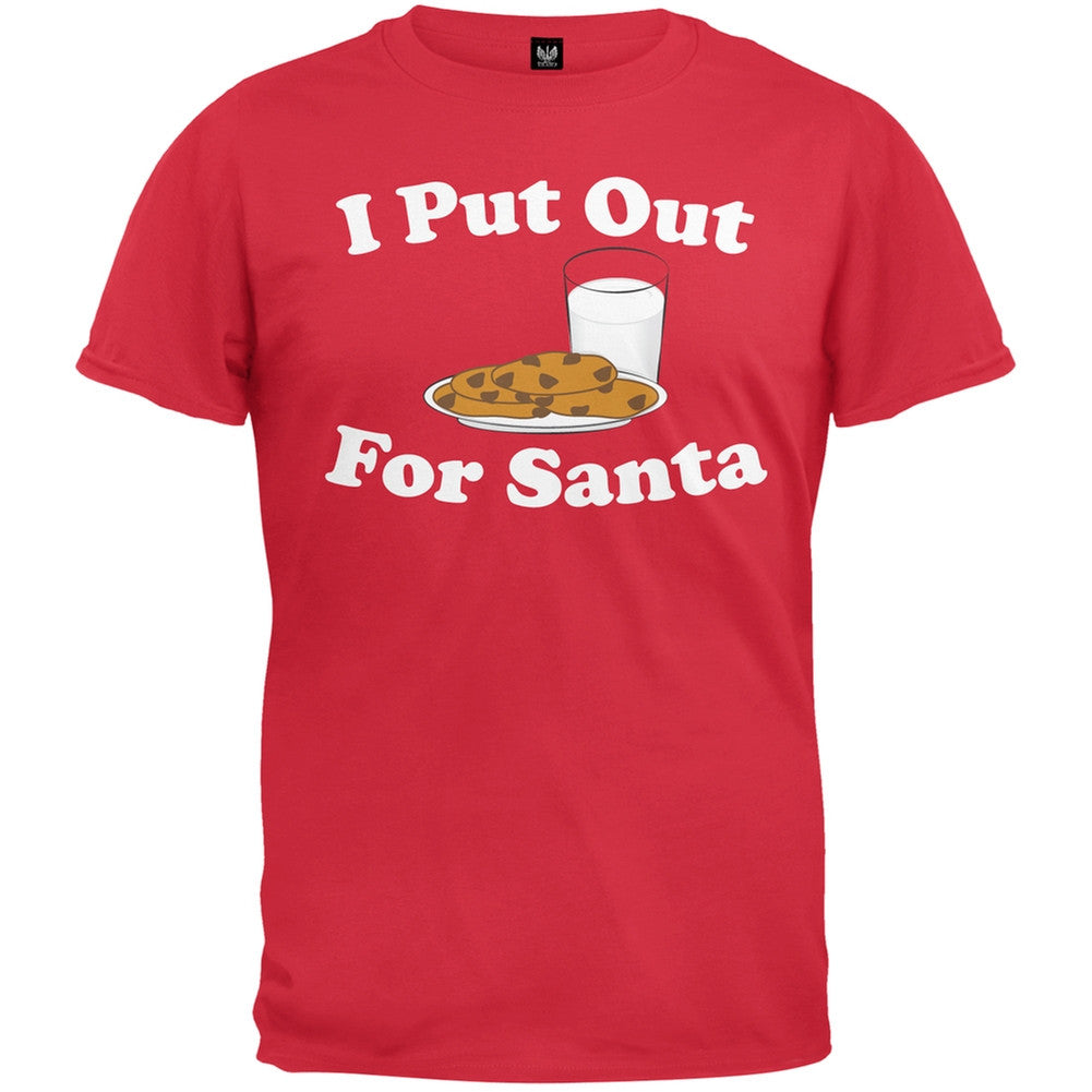I Put Out For Santa Red T-Shirt Men's T-Shirts Old Glory 2XL Red 