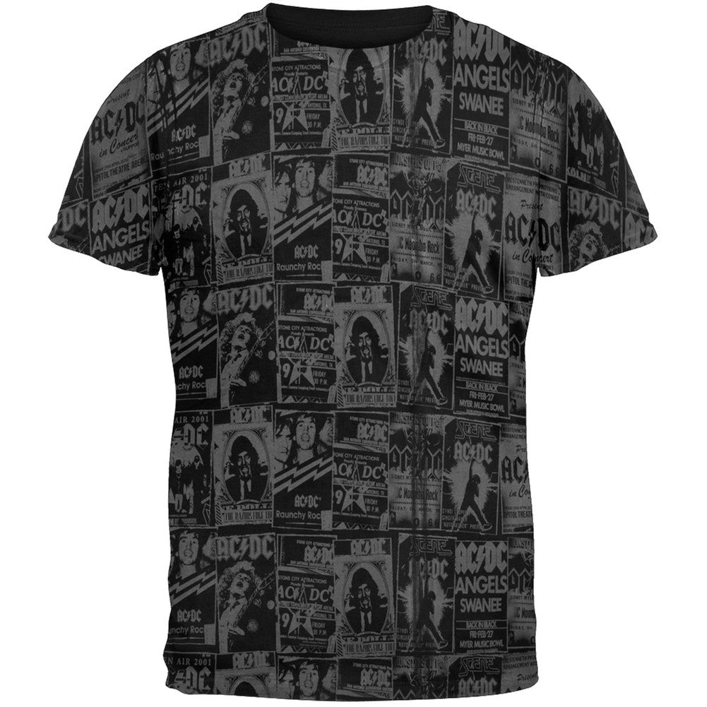 AC/DC - Tour Poster Art Black T-Shirt Men's T-Shirts AC/DC LG Black 