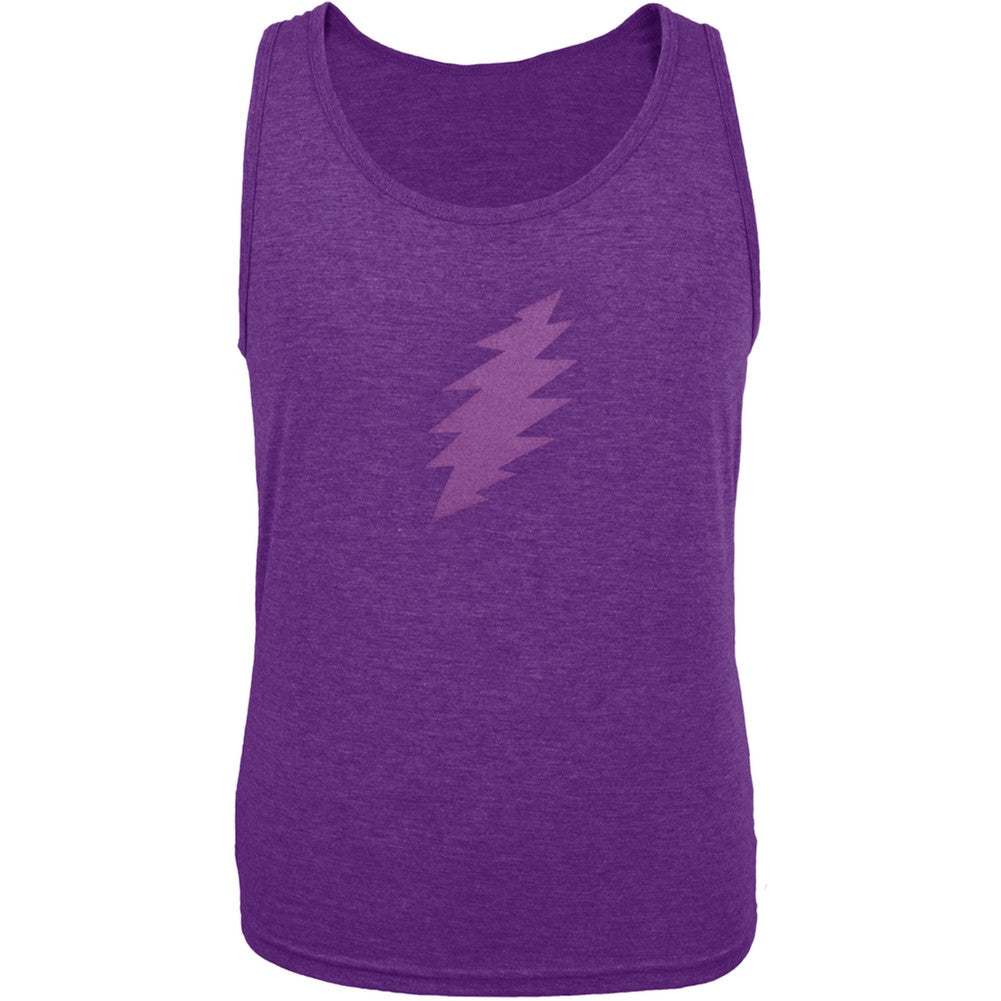 Grateful Dead - Purple Lightning Bolt Dark Purple Soft Tank Top Men's Tank Tops Grateful Dead XS Purple 