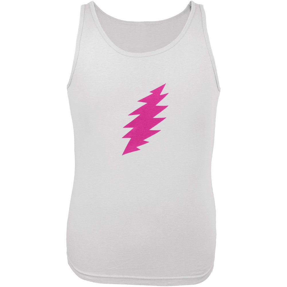 Grateful Dead - Pink Lightning Bolt White Tank Top Men's Tank Tops Grateful Dead   