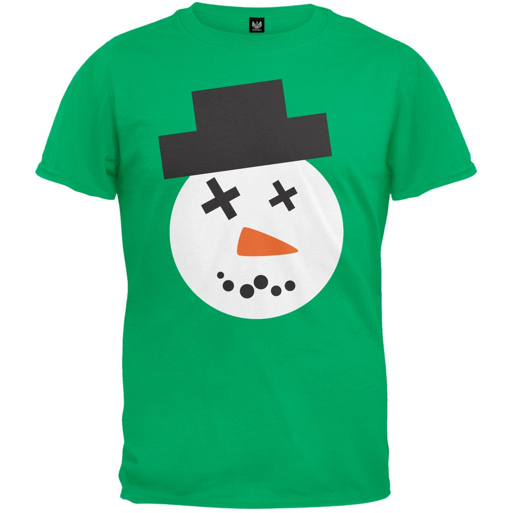 Snowman Face Ugly Christmas Sweater Forest Adult T-Shirt Men's T-Shirts Old Glory   