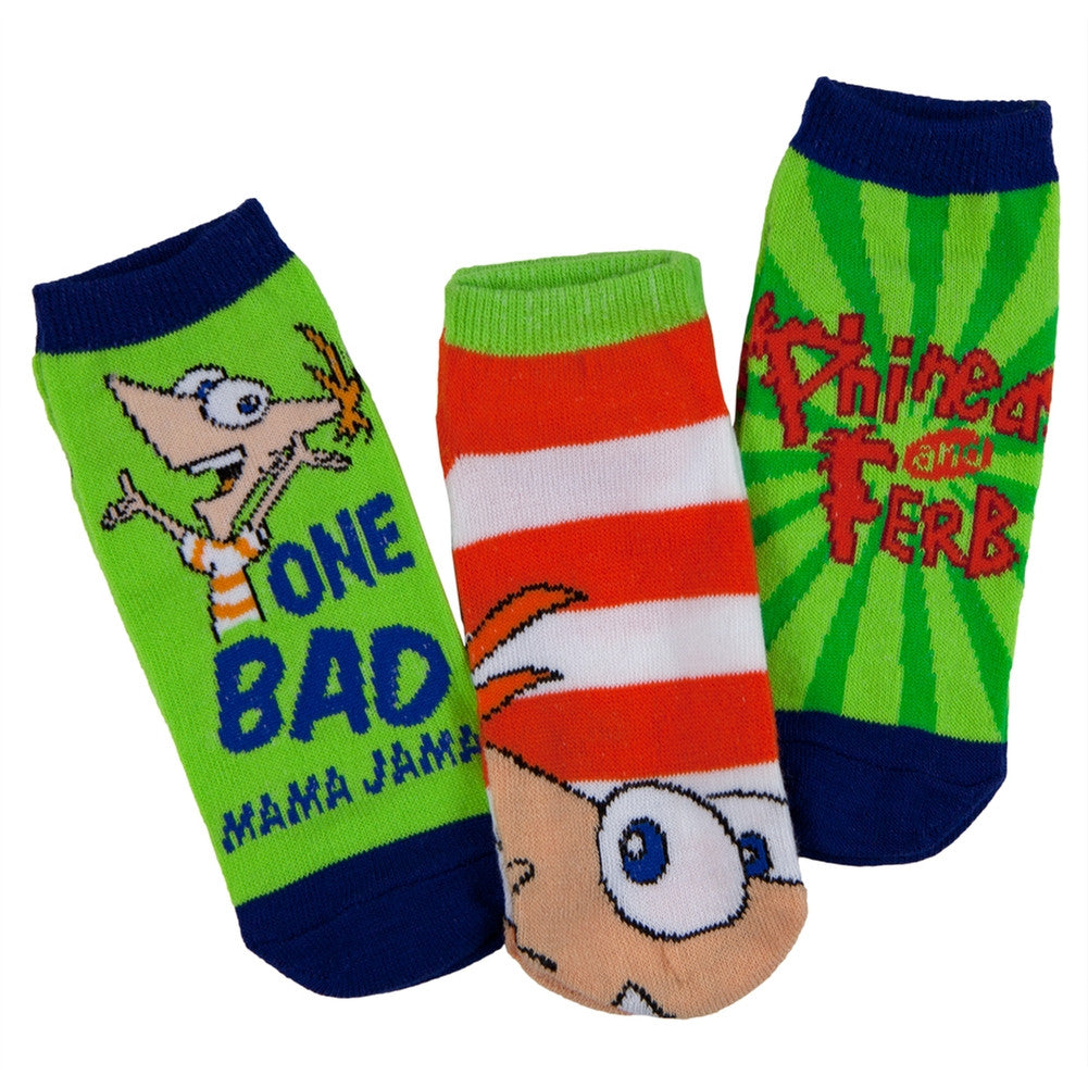 Phineas and Ferb - Bad Mama Jama Kids Boys Socks 3-Pack Juvenile Socks Phineas and Ferb 8.5 Multi 