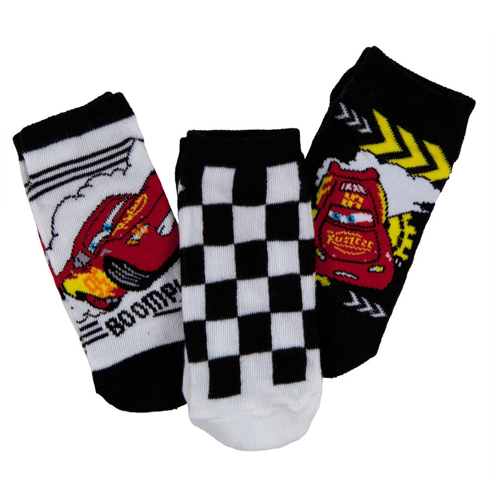 Cars - Checkered Flag McQueen Kids Boys Socks 3-Pack Juvenile Socks Cars (Movie) 8.5 Multi 