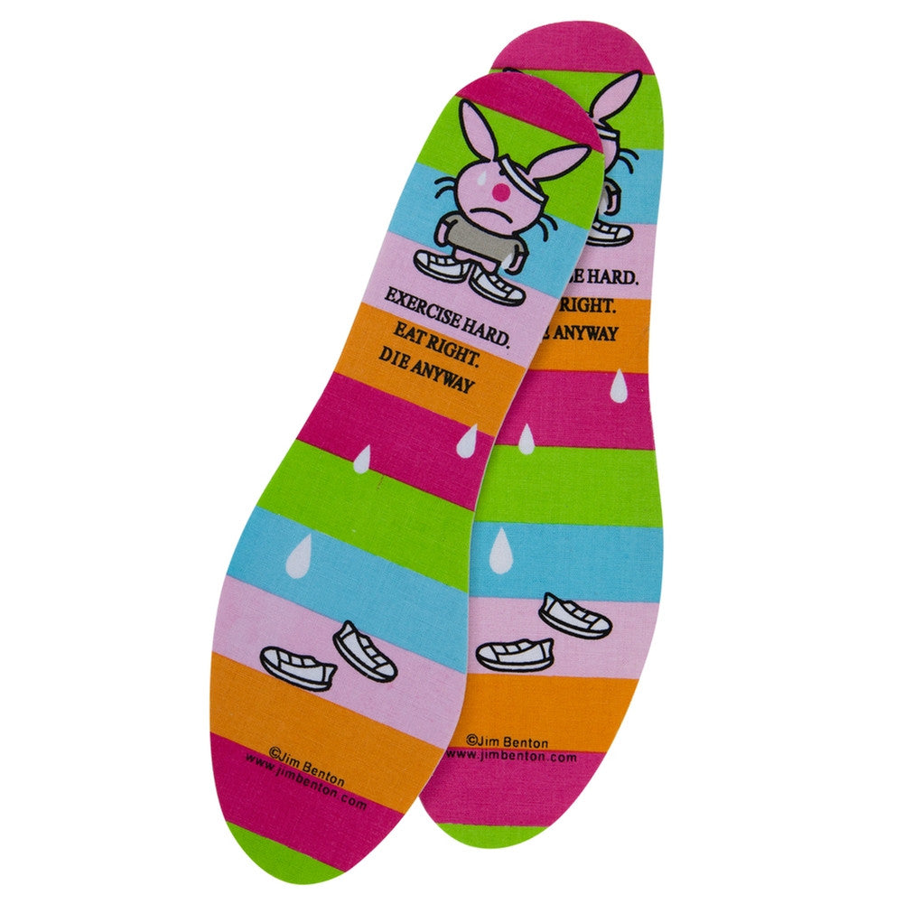 Happy Bunny - Die Anyway Cut-to-Fit Fun Insoles Shoes Old Glory   